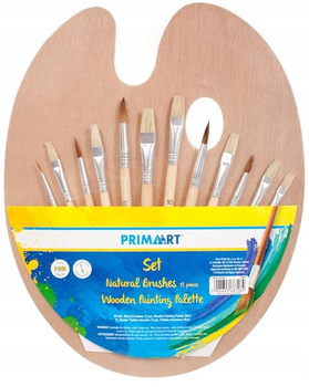 Zestaw Pędzli+Paletka Drewno 405597 Starpak