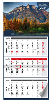 Kalendarz Trzymiesięczny Premium 2024 Kalpolbis
