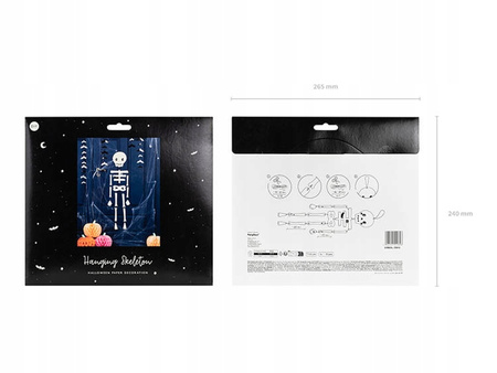 Dekoracja Wisząca Szkielet, 110 Cm, Mix Partydeco