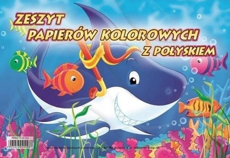 Zeszyt Papierów Kolorowych A4-10 Z Połyskiem Kreska