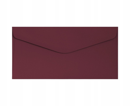 Koperta Dl Gładki Bordowy 120g 10szt Galeria Papieru