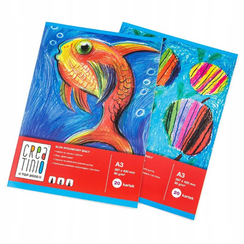 Blok Rysunkowy Creatinio, Biały A3 20K 90G Hamelin