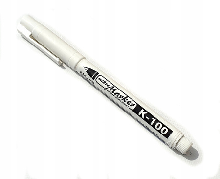 Mikro Marker K100 Permamentny Biały Kamet, 1 sztuka
