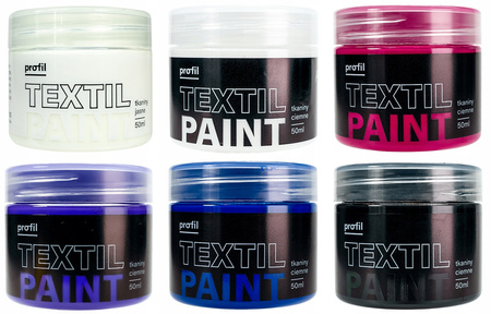 Zestaw Farb 6X50Ml Do Ciemnych Tkanin Galaxy Paint-It