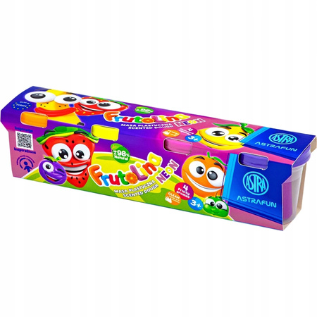 Masa Plastyczna Neon Frutolina Fun 4 Szt X 100 G Astra