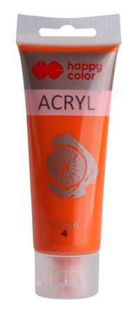 Farba Akrylowa 75Ml, Pomarańczowy Fluo, Happy Color