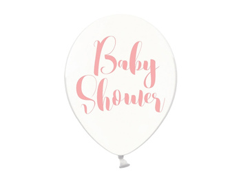 Balony 30Cm, Baby Shower, Crystal Clear Partydeco
