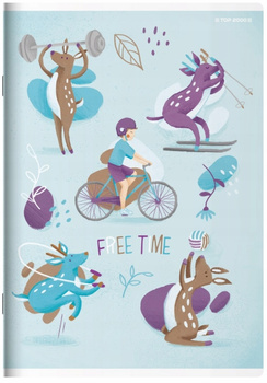 Zeszyt A5 16K Free&Wild Linia Podwójna 2 Kol. Top 2000