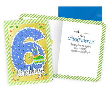 Karnet Dk-992 Urodziny 6 (Cyferki) Kukartka