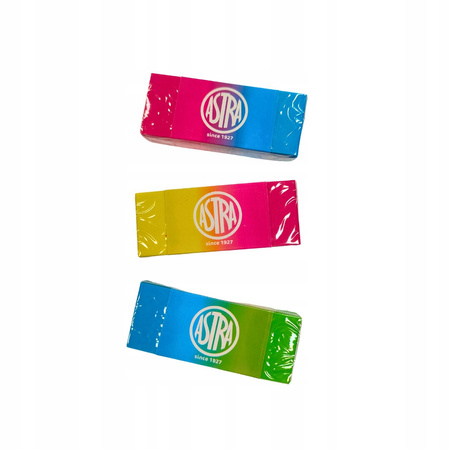 Gumka ASTRA neonowa dwukolorowa