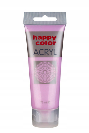 Farba Akrylowa 75Ml, Różowy Metalik, Happy Color