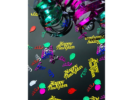 Konfetti Metalizowane Happy New Year W Kolorze Złotym, Partydeco