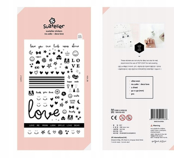 Naklejki Deco Miłość Czarne I Srebrne Suatelier