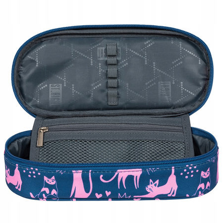 Piórnik saszetka usztywniona z wewnętrzną klapką PC1 LAZY CATS