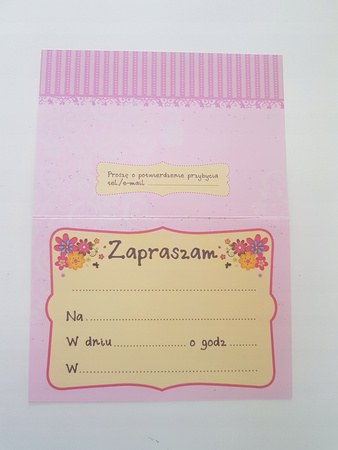 Zaproszenie ZZ-054 Urodziny Księżniczka Kukartka