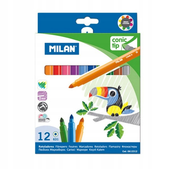 Flamastry CONIC 631, 12 kolorów Milan
