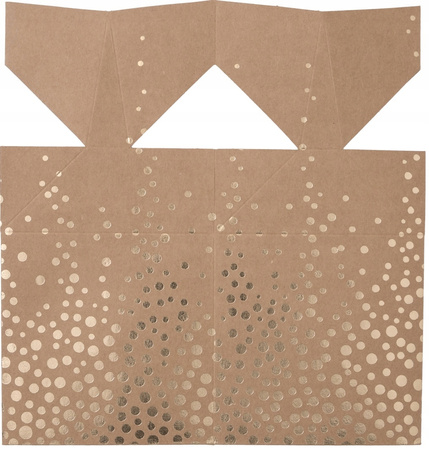 Pudełka Candy 10X10 Cm, Złote Kropki, 2 Szt.