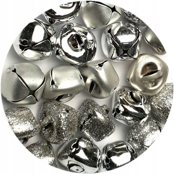 Dzwoneczki Dzw-1643 Ozdobne Srebrne 1,5 Cm. 20 Szt. Aliga