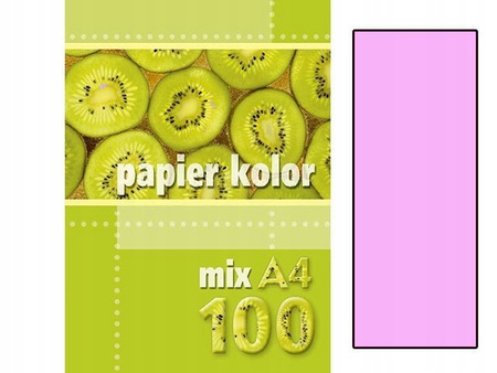 Papier Kolorowy A4-100 J.Różowy Kreska