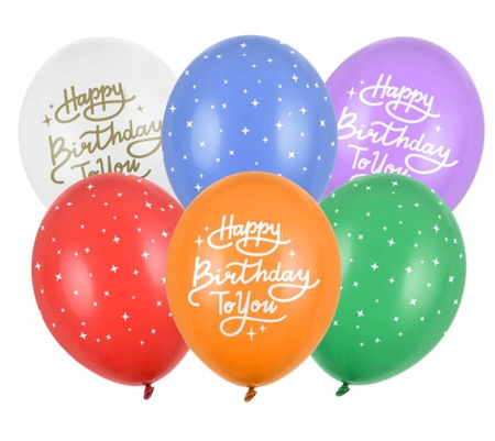 Balony 30 Cm, Happy Birthday To You, Mix Partydeco