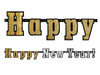 Baner Holograficzny Happy!, 15 X 142 Cm Partydeco