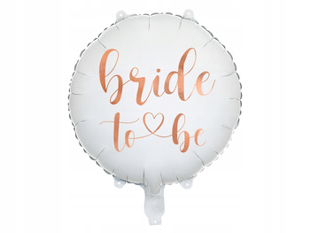 Balon Foliowy Bride To Be 45Cm, Biały Partydeco