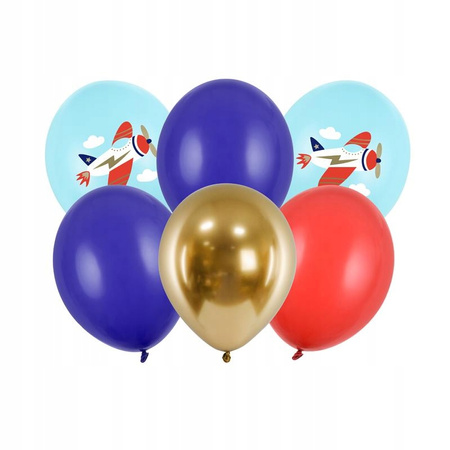 Balony 30 Cm, Samolot, Mix Partydeco