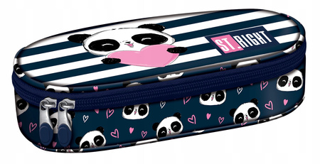 Piórnik saszetka usztywniona z wewnętrzną klapką PC1 LOVE PANDA