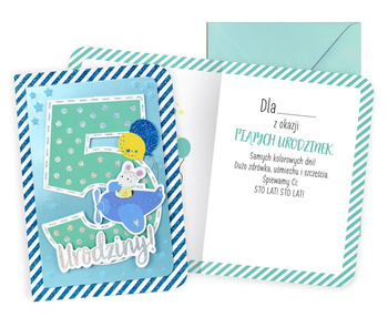 Karnet Dk-990 Urodziny 5 (Cyferki) Kukartka