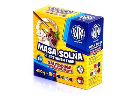 Masa Solna 450G + 6 Kolorów Farb Do Malowania Astra