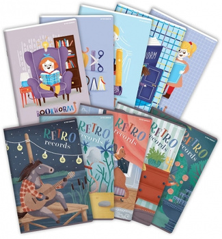 Zeszyt A5 16k Book/Retro Linia Podwójna Top 2000