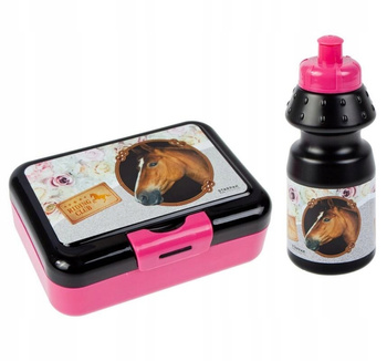 Zestaw Bidon+Śniadaniówka Horses Starpak