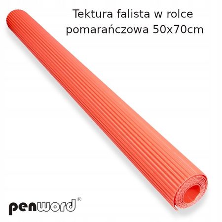 Tektura Falista W Rolce Pomarańczowa 50x70cm. Penword