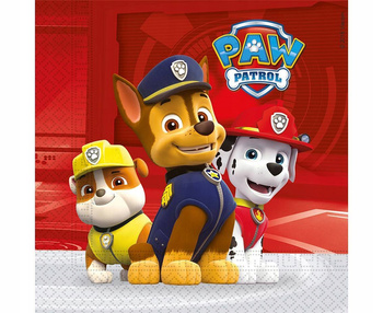 Serwetki papierowe "Paw Patrol - Ready For Action", rozm. 33 x 33 cm,. (qx)