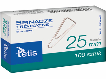 Spinacze Trójkątne 33mm 100szt Tetis