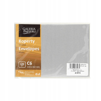 Koperta C 6 Pearl Srebrna 10 Sztuk Galeria Papieru