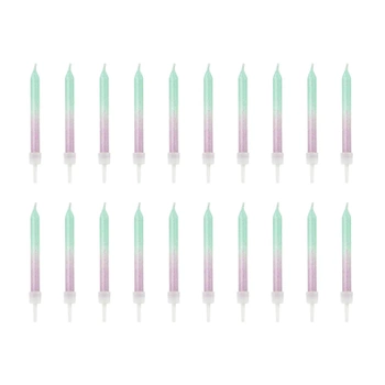 Świeczki Urodzinowe Ombre, 6Cm: 1Op./20Szt. Partydeco