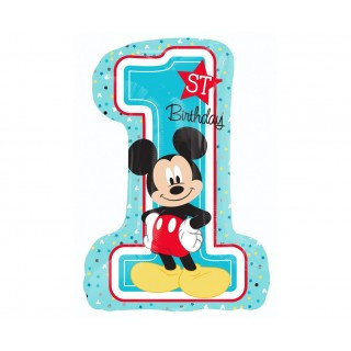 Balon Foliowy 36" - "Micky Mouse 1St Birthday " Godan