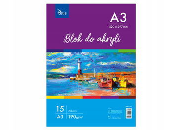 Blok Do Akryli A3, 190G, 15 Ark. Tetis