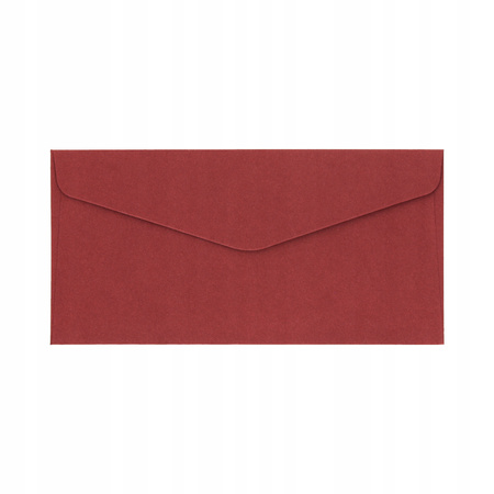 Koperta Dl Gładki Bordowy 120g 10szt Galeria Papieru