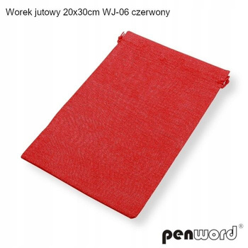 Worek Jutowy 20x30cm Wj-06 Czerwony Penword