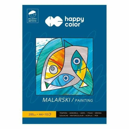 Blok Malarski Młody Artysta, A4, 10 Ark, 200G, Happy Color