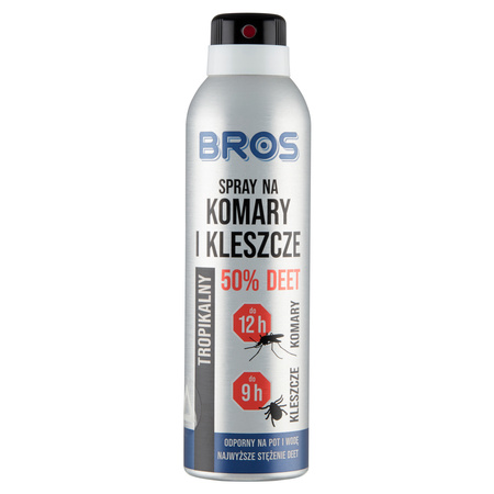 Spray Na Komary I Kleszcze 50% DEET 180Ml Bros