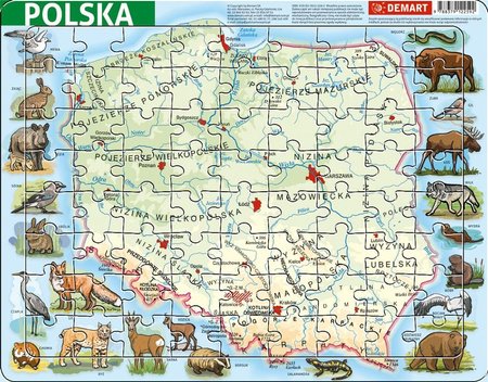 Puzzle Ramkowe - Polska Fizyczna Demart