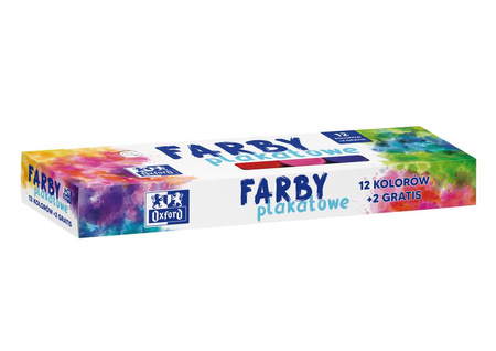 Farby Plakatowe 20Ml 12 Kolorów Oxford