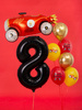 Balon Foliowy Cyfra "8", 86cm, Czarny Partydeco