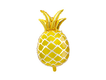 Balon Foliowy Ananas, Złoty, 38X63 Cm Partydeco
