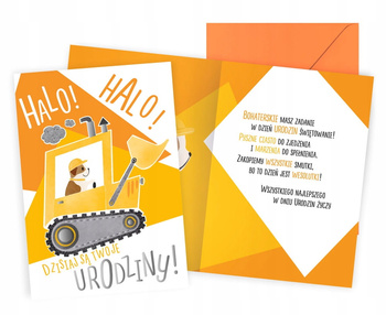 Karnet PR-502 Urodziny dziecięce (piesek-koparka)