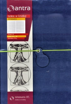 Notes Renesans A5 Kratka Granat. Antra