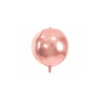 Balon Foliowy Kula, 40Cm, Różowe Złoto Partydeco